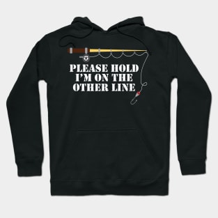 Mens Funny Fishing Hold The Line Father's Day Hoodie